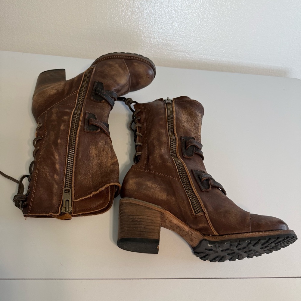 Freebird by Steven Cora Heeled Boots Women Size 10 Zip Up Leather Brown Western - Picture 7 of 16